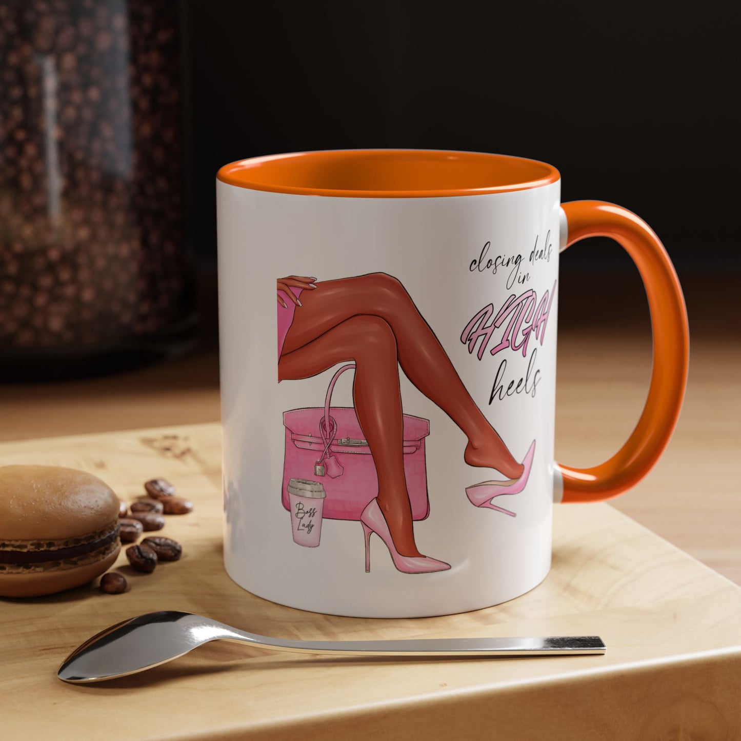 Humor Mug - Closing Deals in High Heels