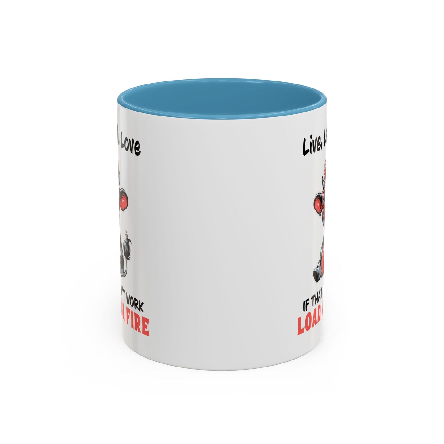 Humor Mug - Live Laugh Love Cow
