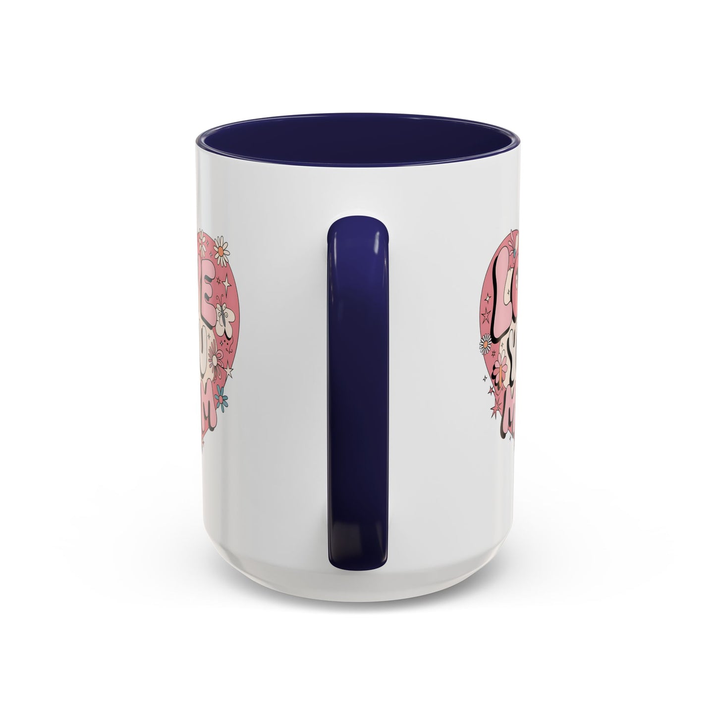 Mother's Day Mug - Love You Mom Retro Heart