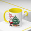 Christmas Mug - Merry Christmas Red Text Santa Tree Presents