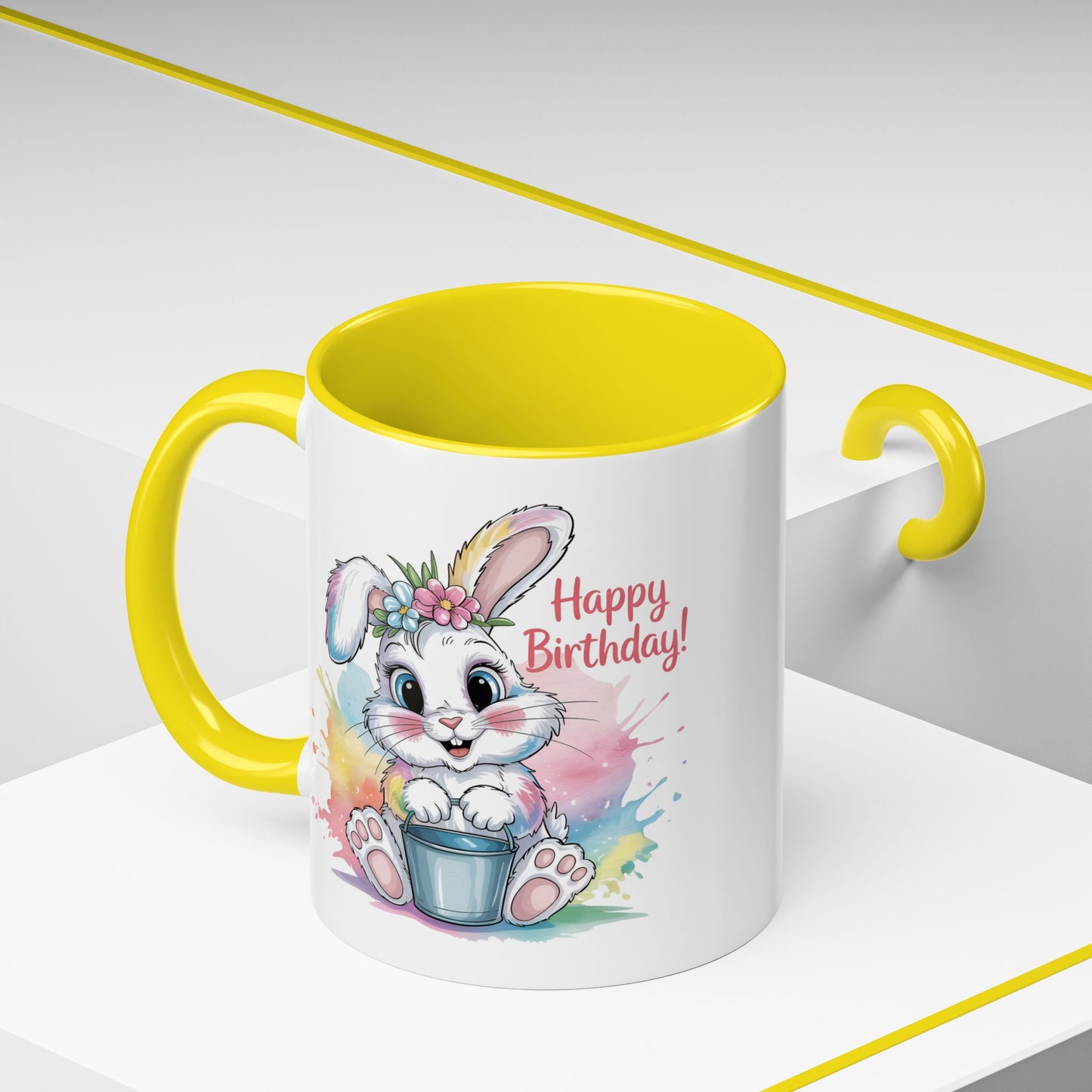 Birthday Mug - Happy Birthday Cute Bunny