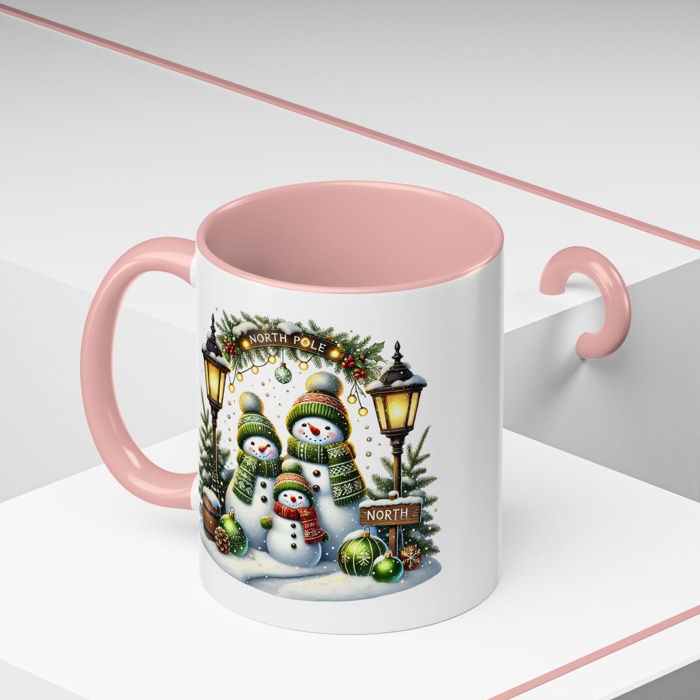 Christmas Mug - Green Snowman Family