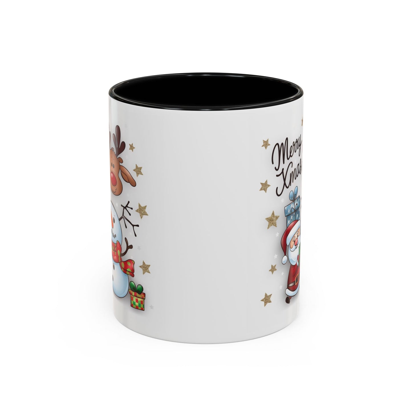 Christmas Mug - Merry Xmas Santa Snowman Reindeer
