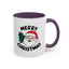 Christmas Mug - Merry Christmas Black Text Santa Tree