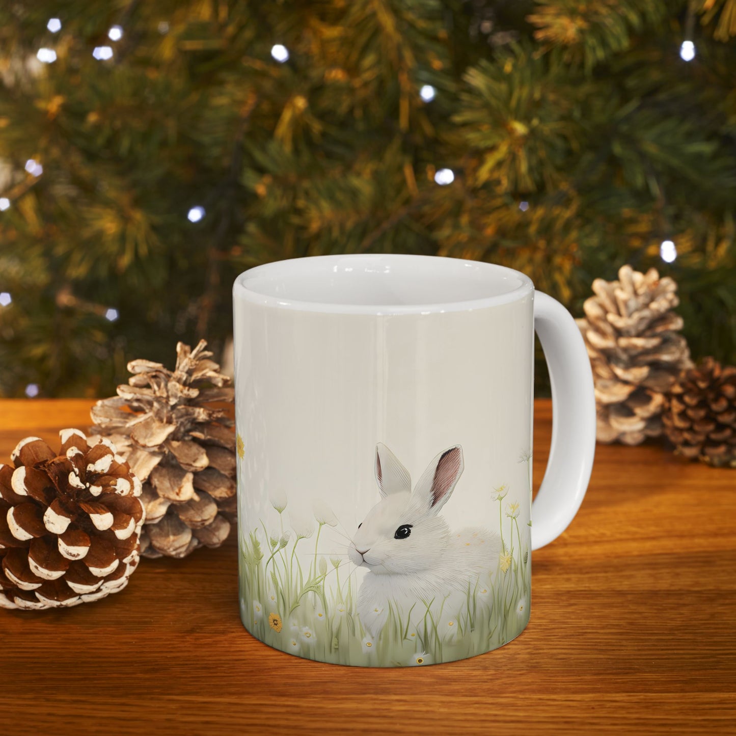 Artistic Mug - Felted Bunnies