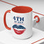 4th of July Mug - Happy 4th of July Flag Lips
