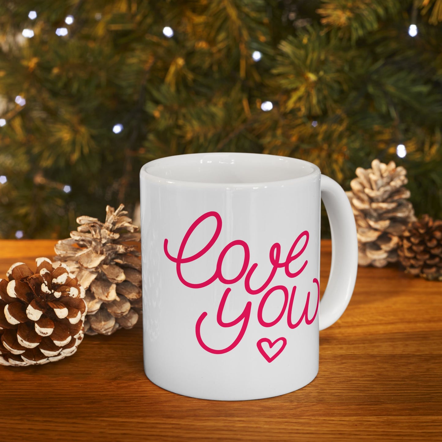 Valentine's Day Mug - Love You Hand Lettering