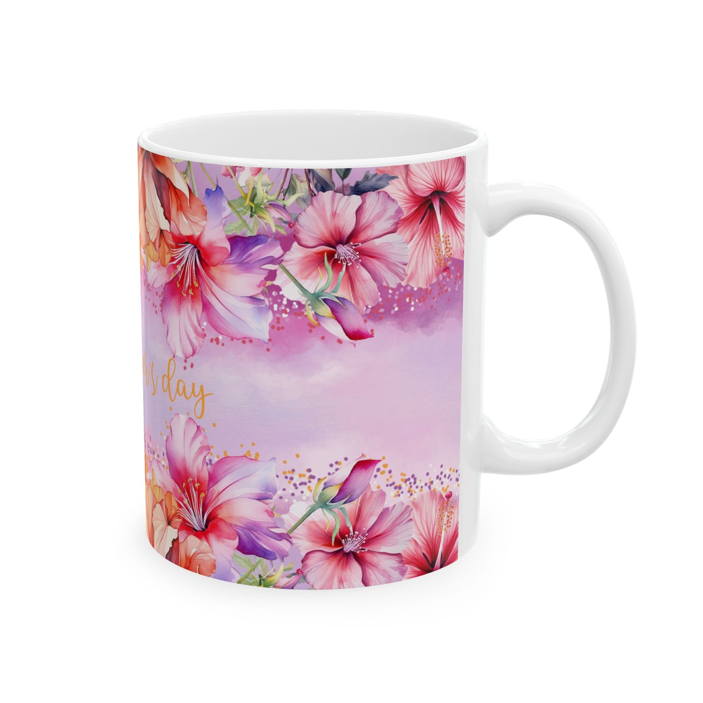 Mother's Day Mug - Happy Mother's Day Floral Design