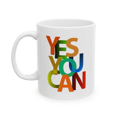 Motivation Mug - Yes You Can Colorful
