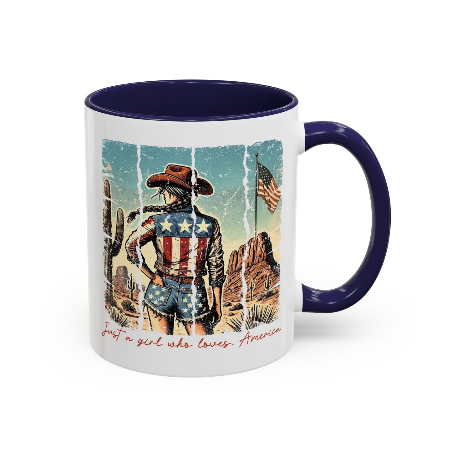 4th of July Mug - Just a Girl Who Loves America