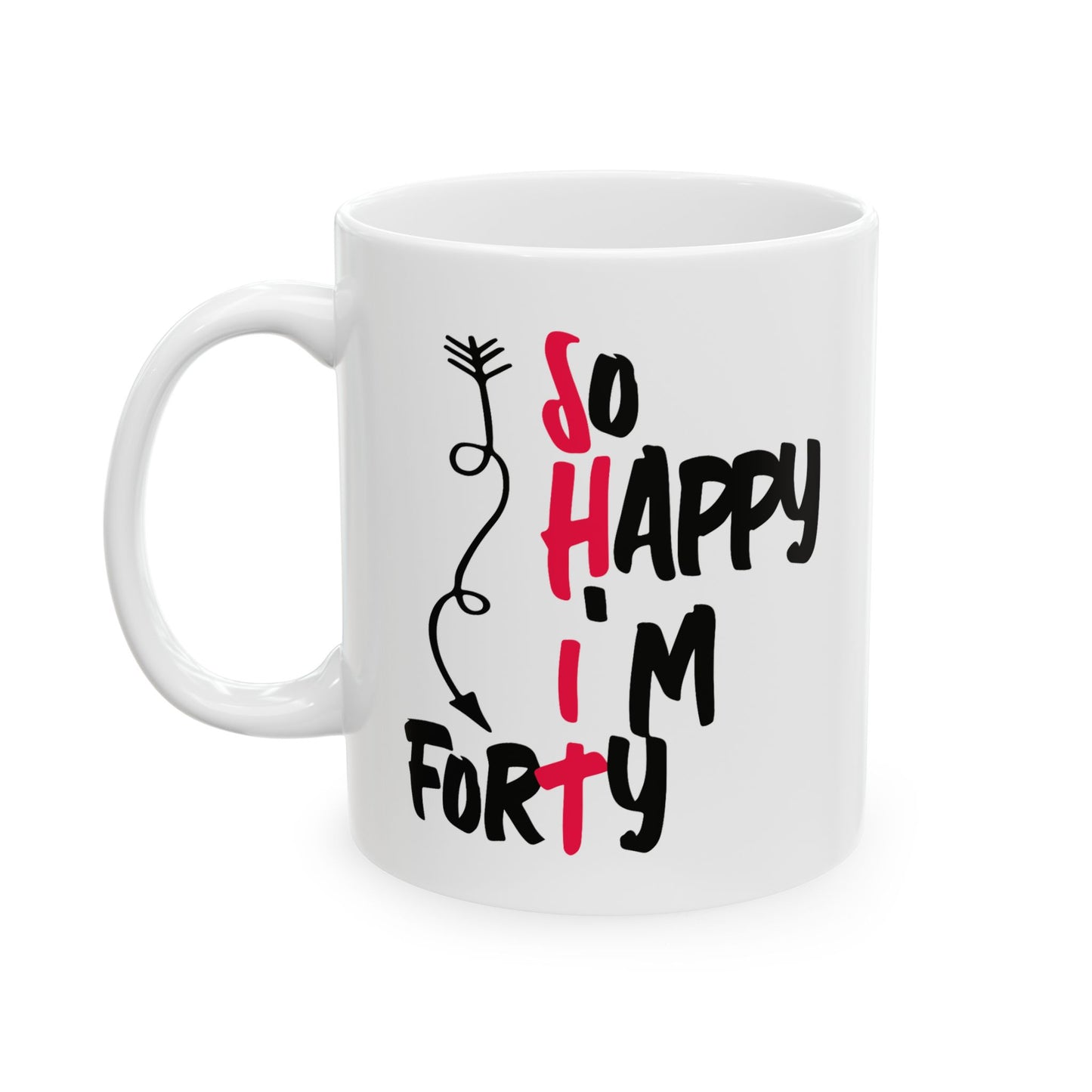 Birthday Mug - So Happy I'm Forty