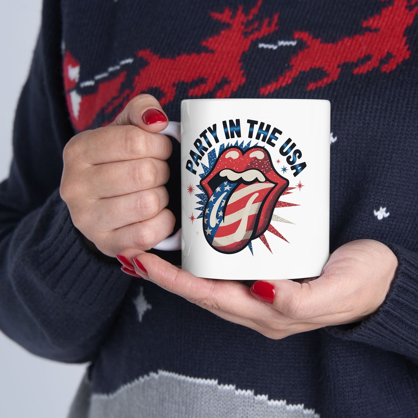 4th of July Mug - Party in the USA Tongue