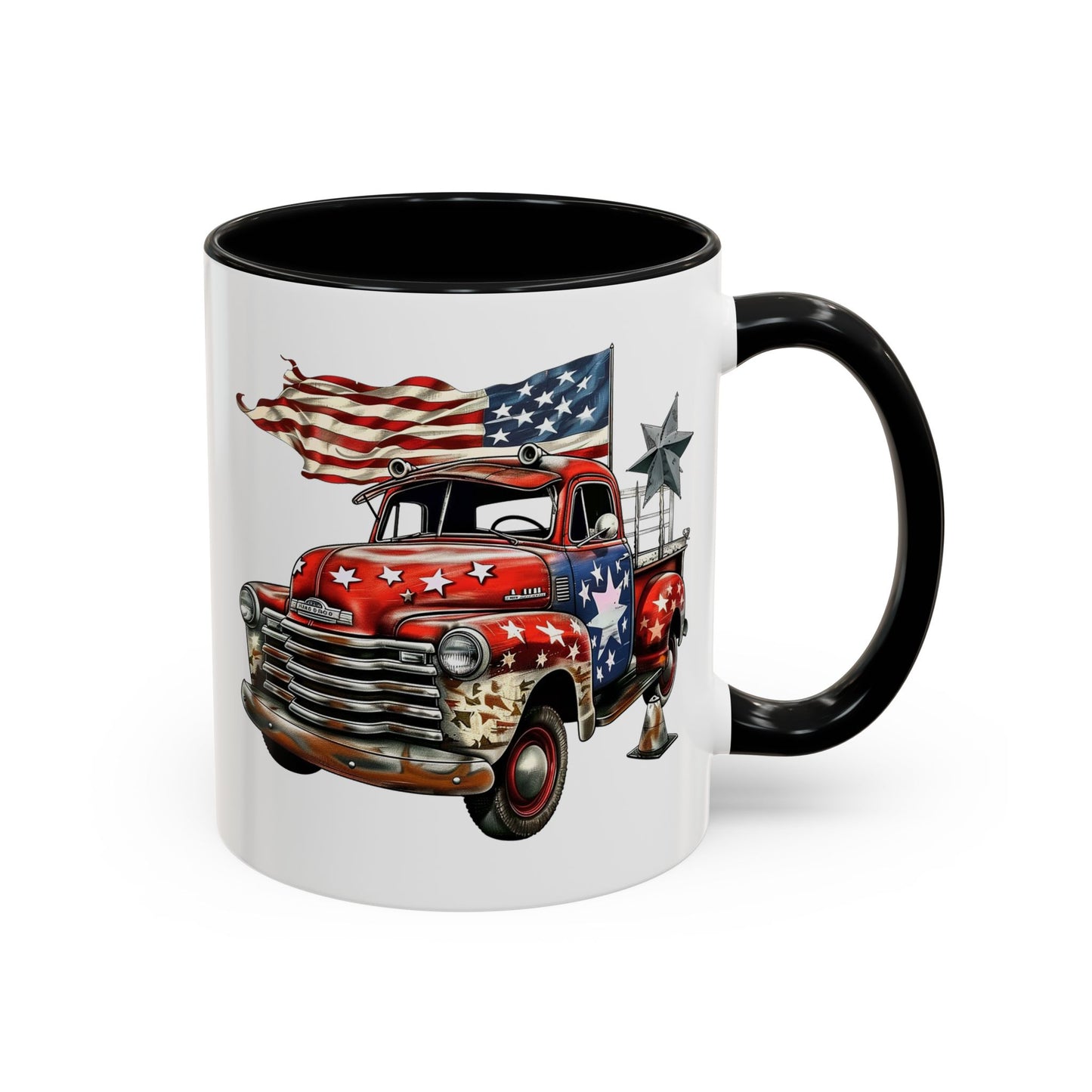 4th of July - Old Truck & Flag 4