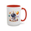 Birthday Mug - Happy Birthday Astronaut, Cake & Balloon