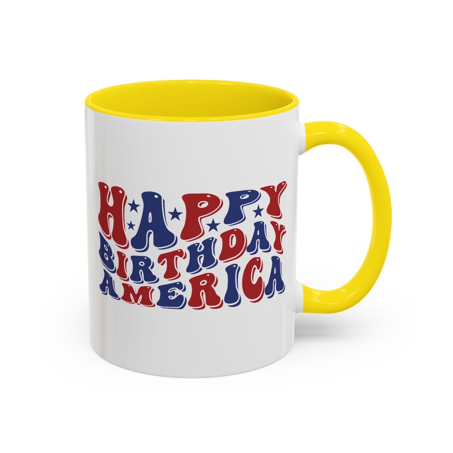 4th of July Mug - Happy Birthday America Retro