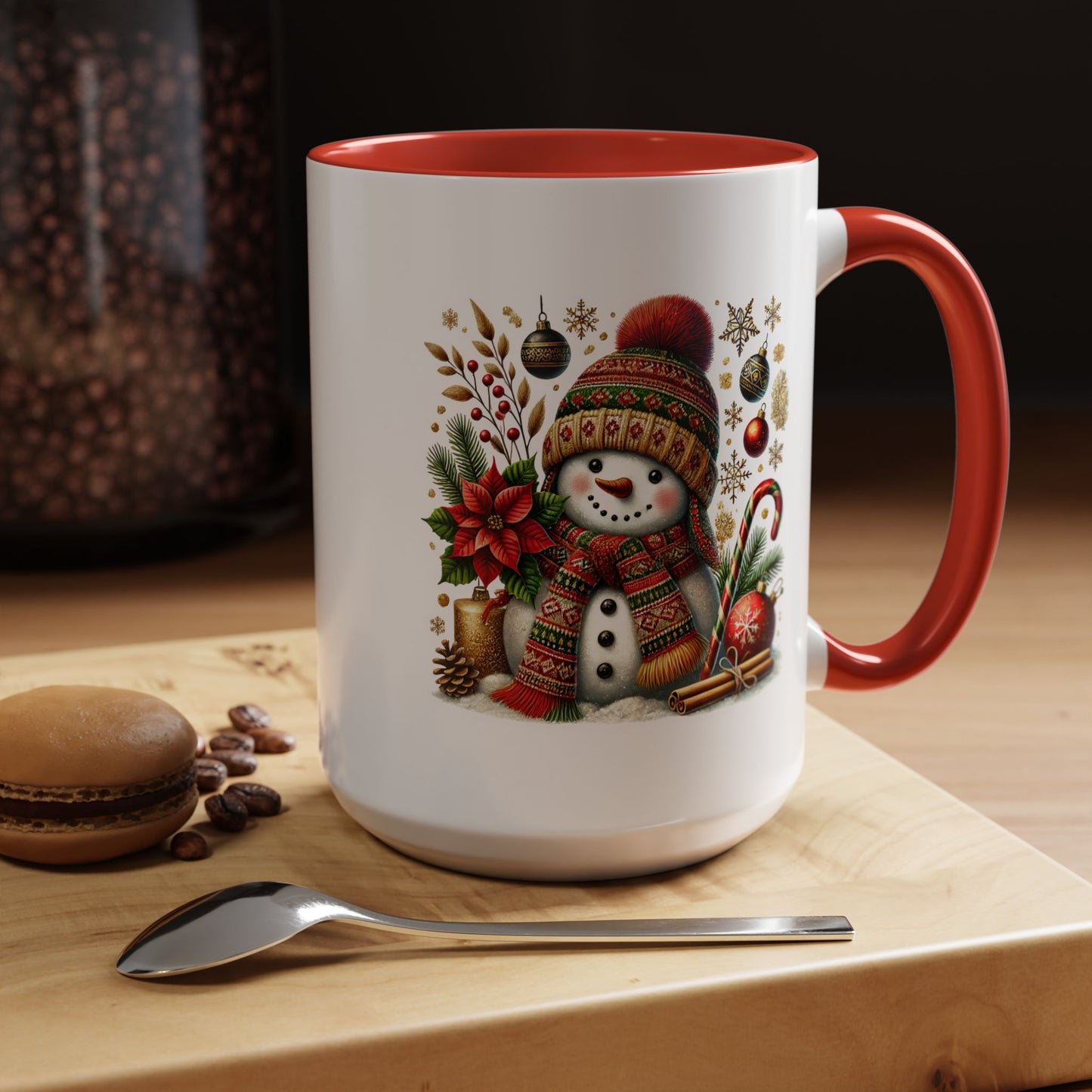 Christmas Mug - Snowman with Christmas Decorations