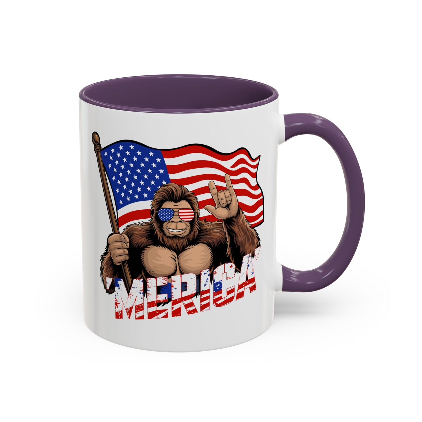 4th of July Mug - Bigfoot USA Flag