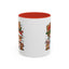Christmas Mug - Merry Christmas Red & Green Text Reindeer Snowman