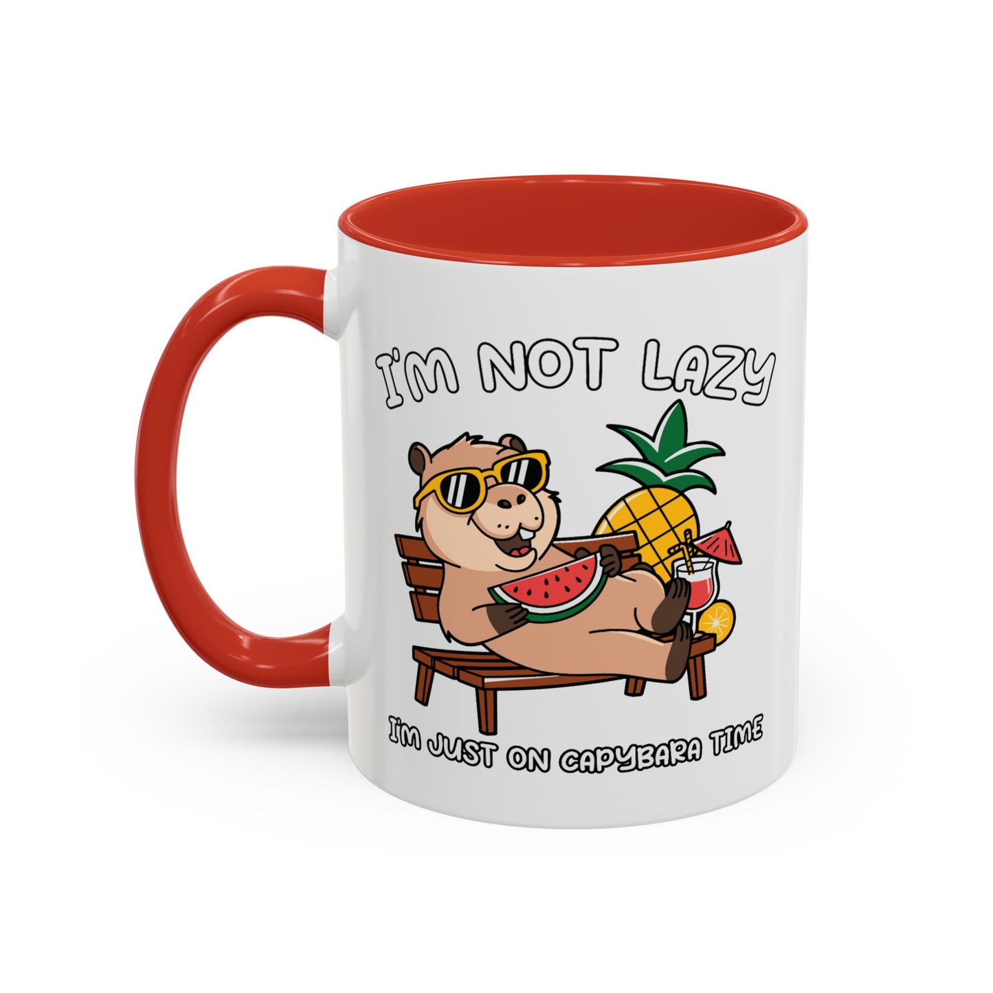 Humor Mug - I'm Not Lazy Capybara
