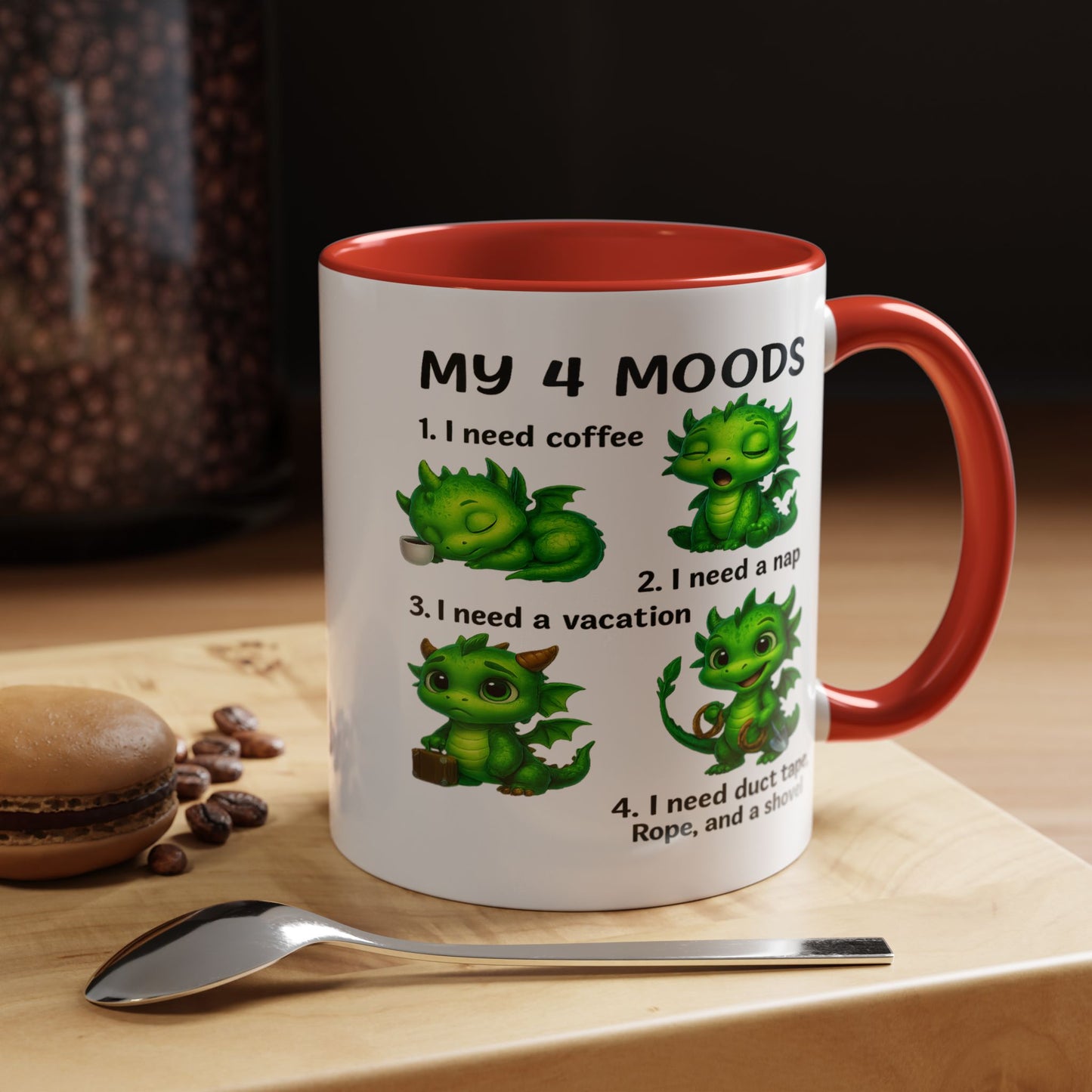 Humor Mug - My 4 Moods Dragon