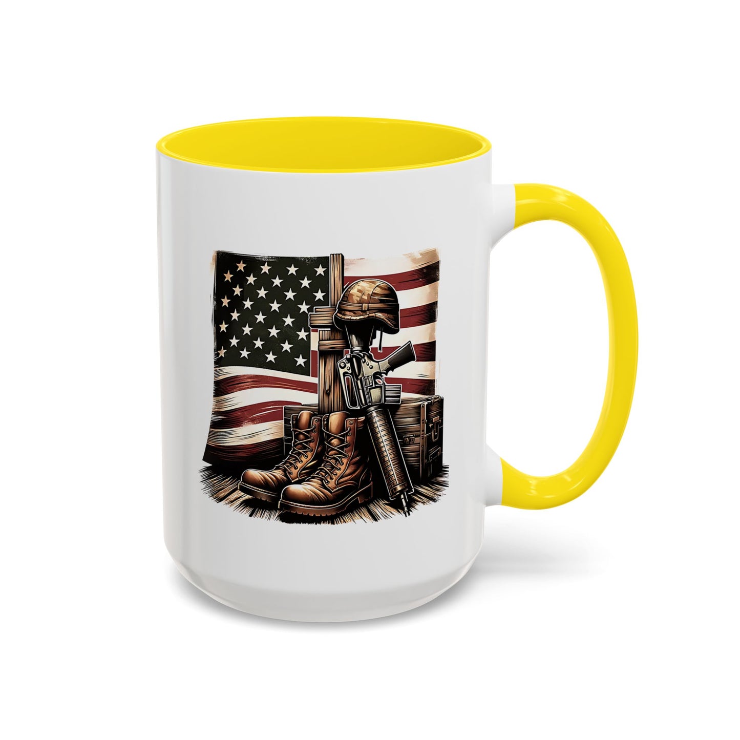 4th of July Mug - Fallen Soldier Boots Flag 3