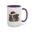 Christmas Mug - Merry Christmas Red Green & White Graffiti Hat