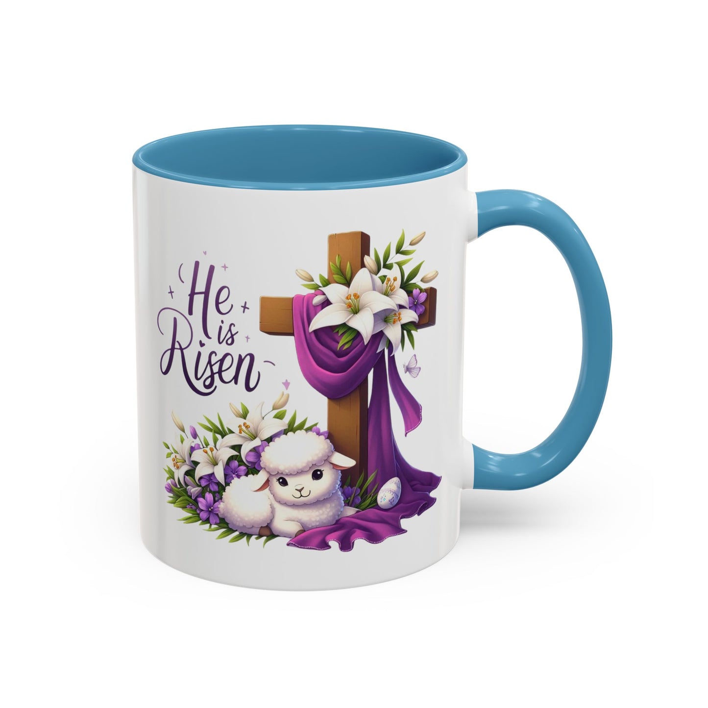 Easter Mug - He Is Risen Cross