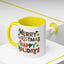 Christmas Mug - Merry Christmas Happy Holidays Decorative Text