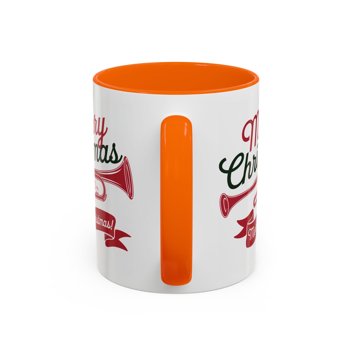 Christmas Mug - Red & Green Text Trumpet