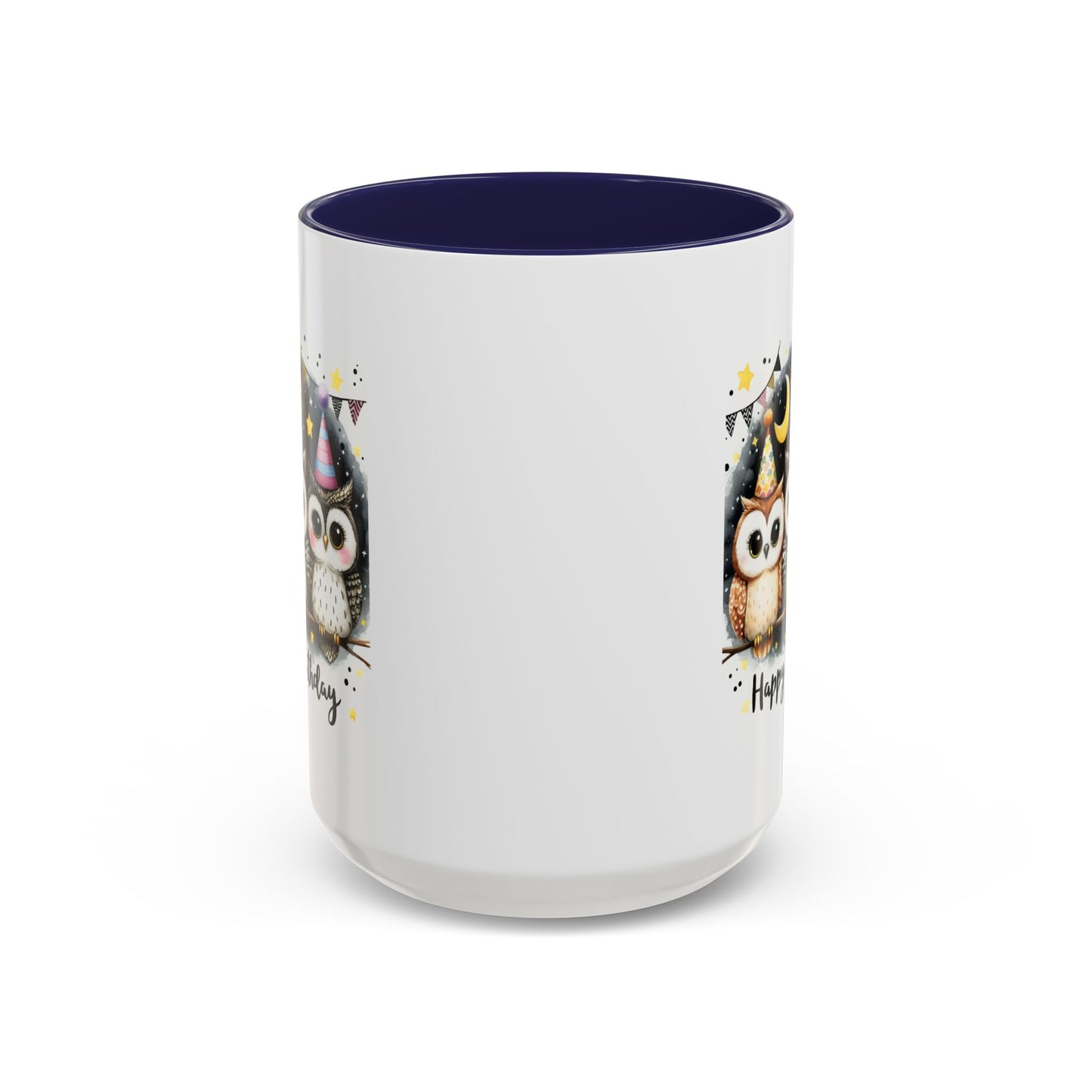 Birthday Mug - Happy Birthday Owls