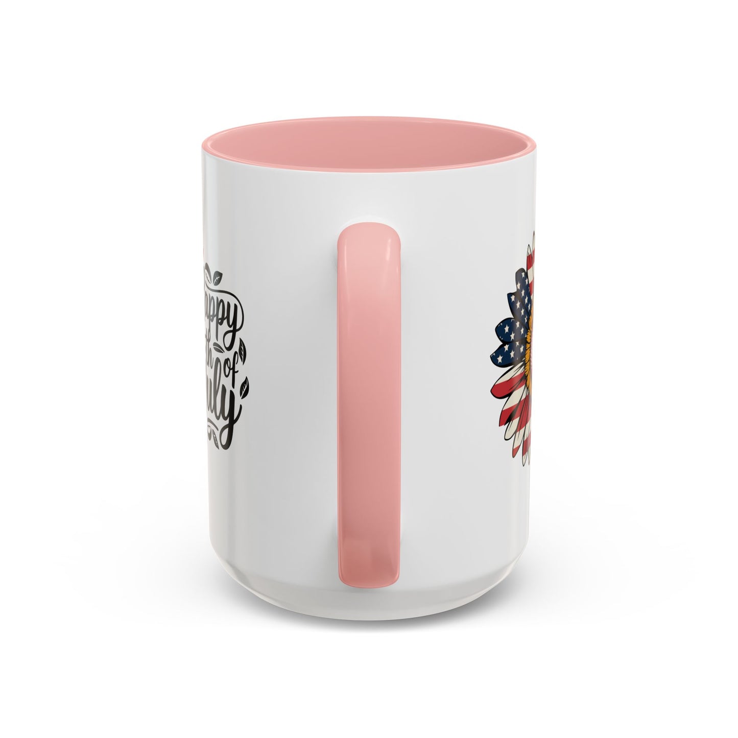4th of July Mug - Happy 4th of July Sunflower USA Flag