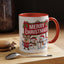 Christmas Mug - Merry Christmas White Text Reindeer Snowmen Penguin