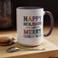 Christmas Mug - Happy Holidays and Merry Christmas Blue Yellow Purple Orange Red Text