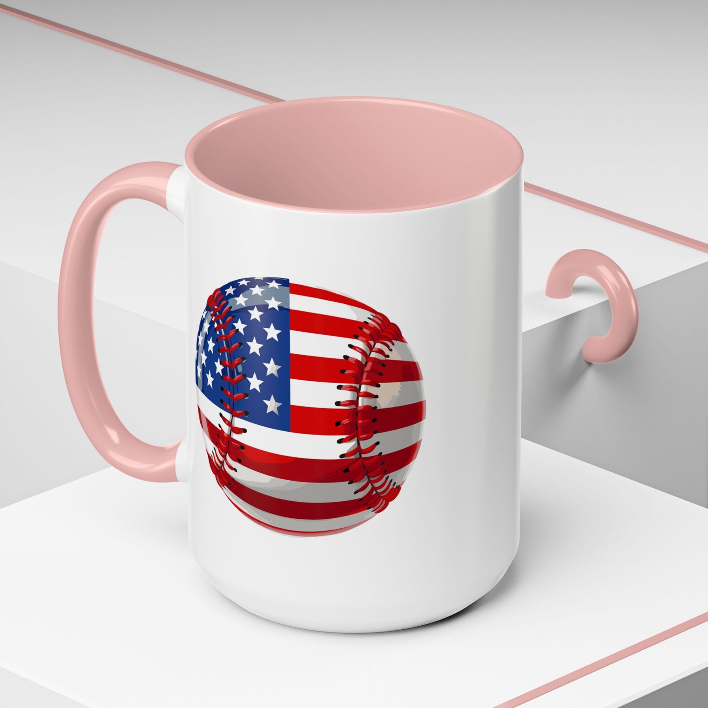 4th of July Mug - Baseball American Flag