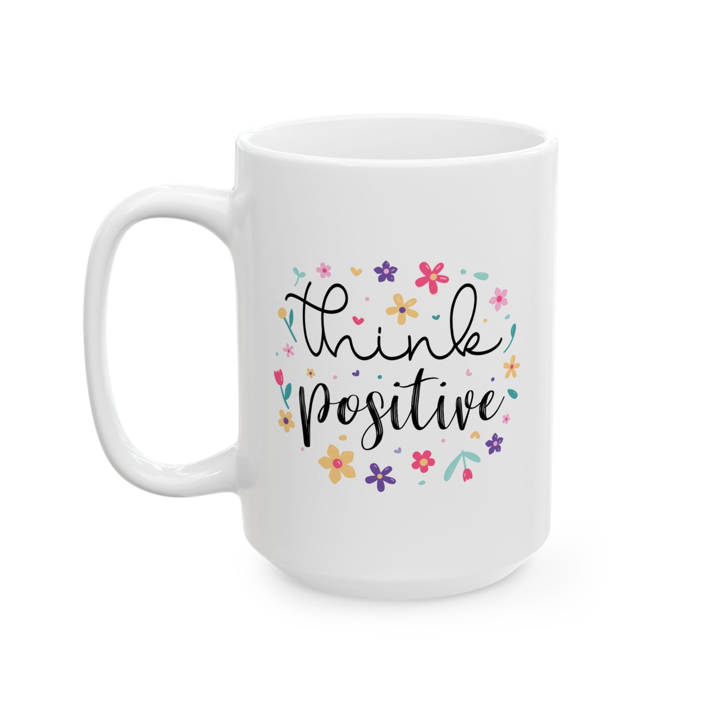 Wellness Mug - Think Positive Flowers