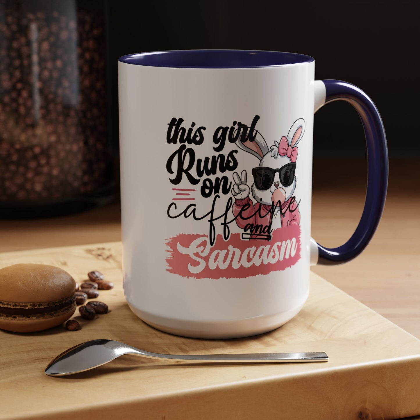 Humor Mug - This Girl Runs on Caffeine & Sarcasm