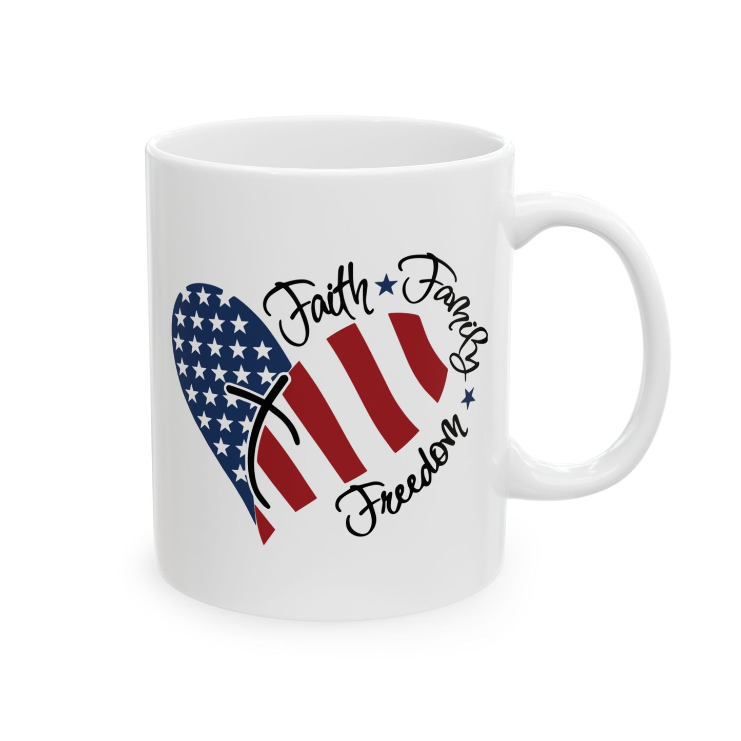Religious Mug - Faith Family Freedom