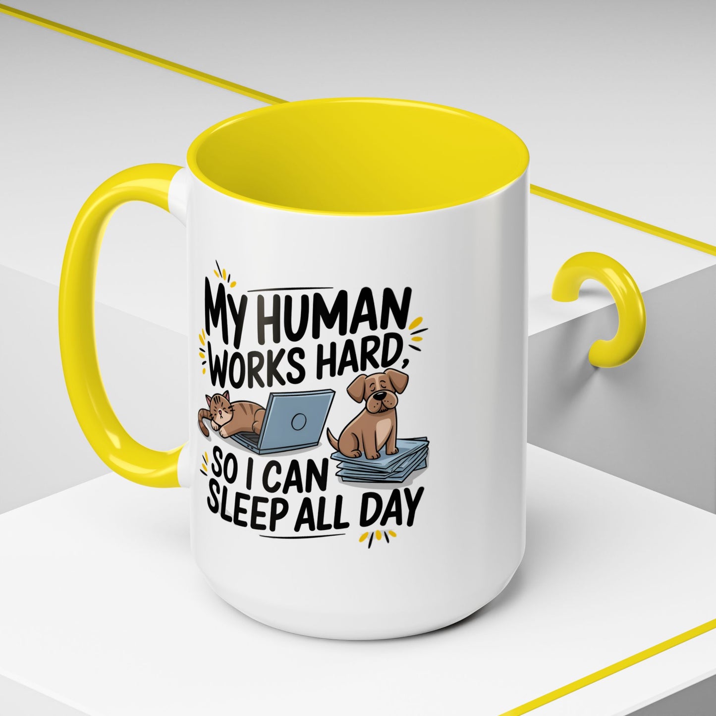 Animal Mug - My Human Works Hard