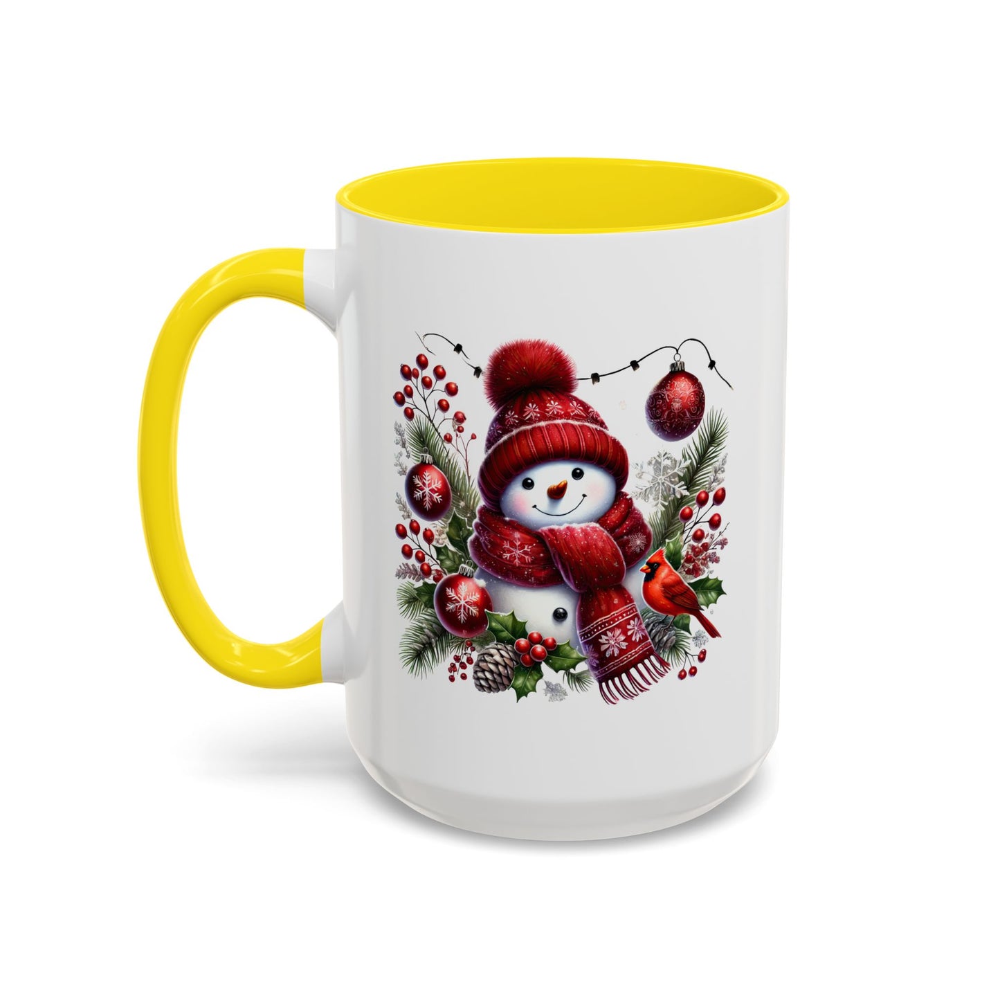 Christmas Mug - Burgundy Snowman