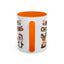 Christmas Mug - Red Green & Gold Text Reindeer Snowman Penguin