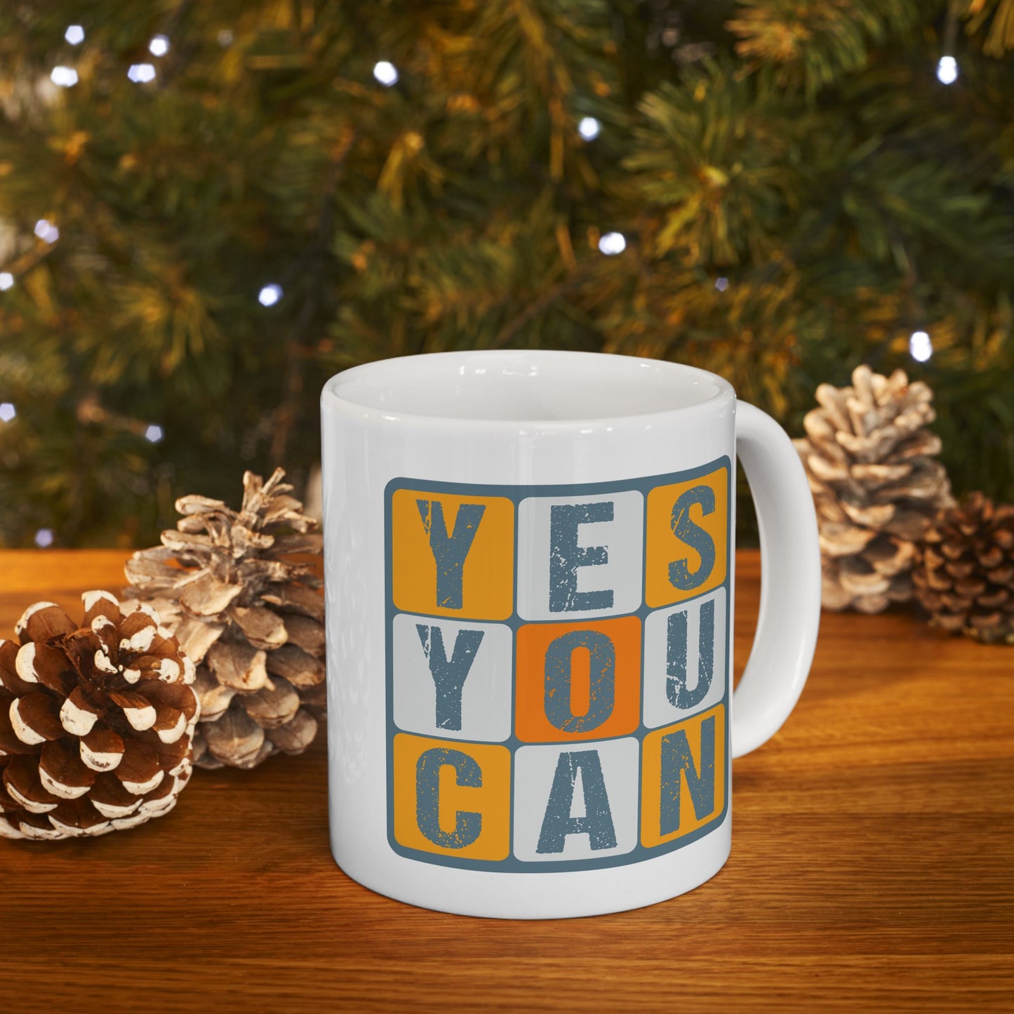 Motivation Mug - Yes You Can Squares