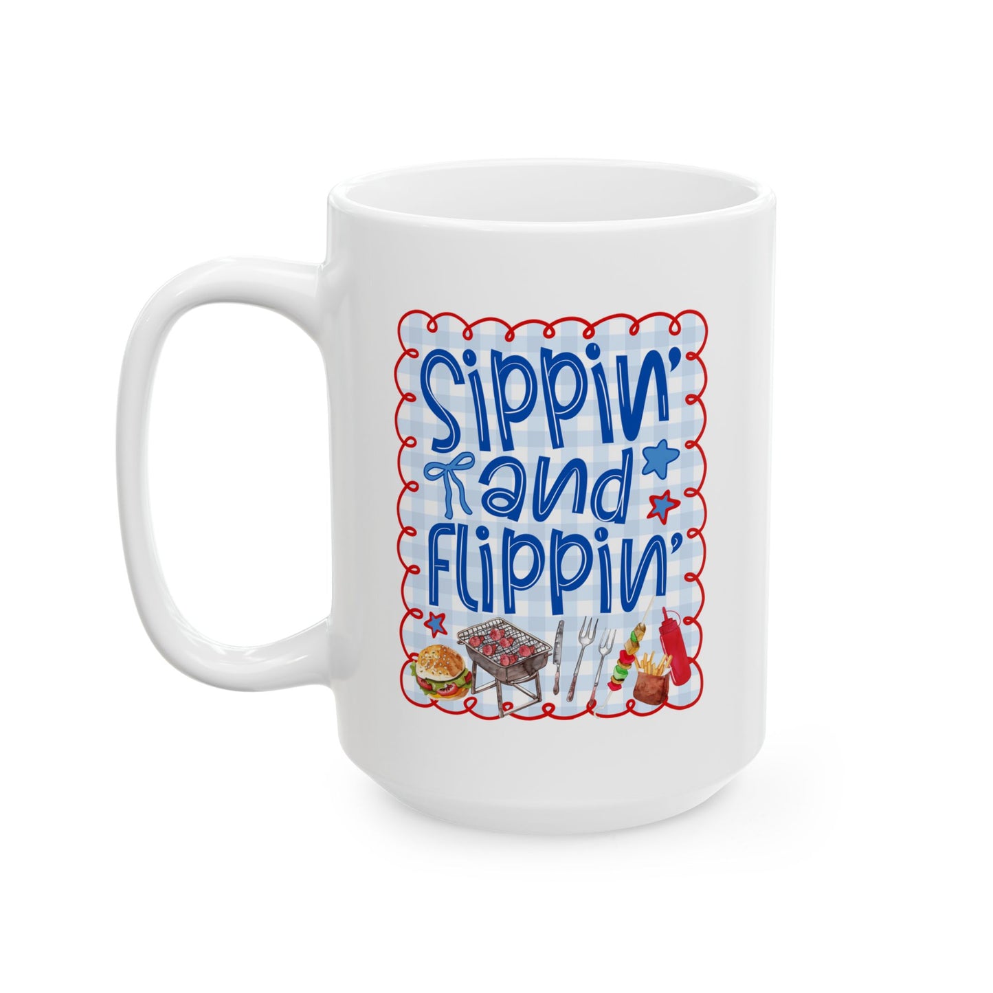 4th of July Mug - Sippin' and Flippin'