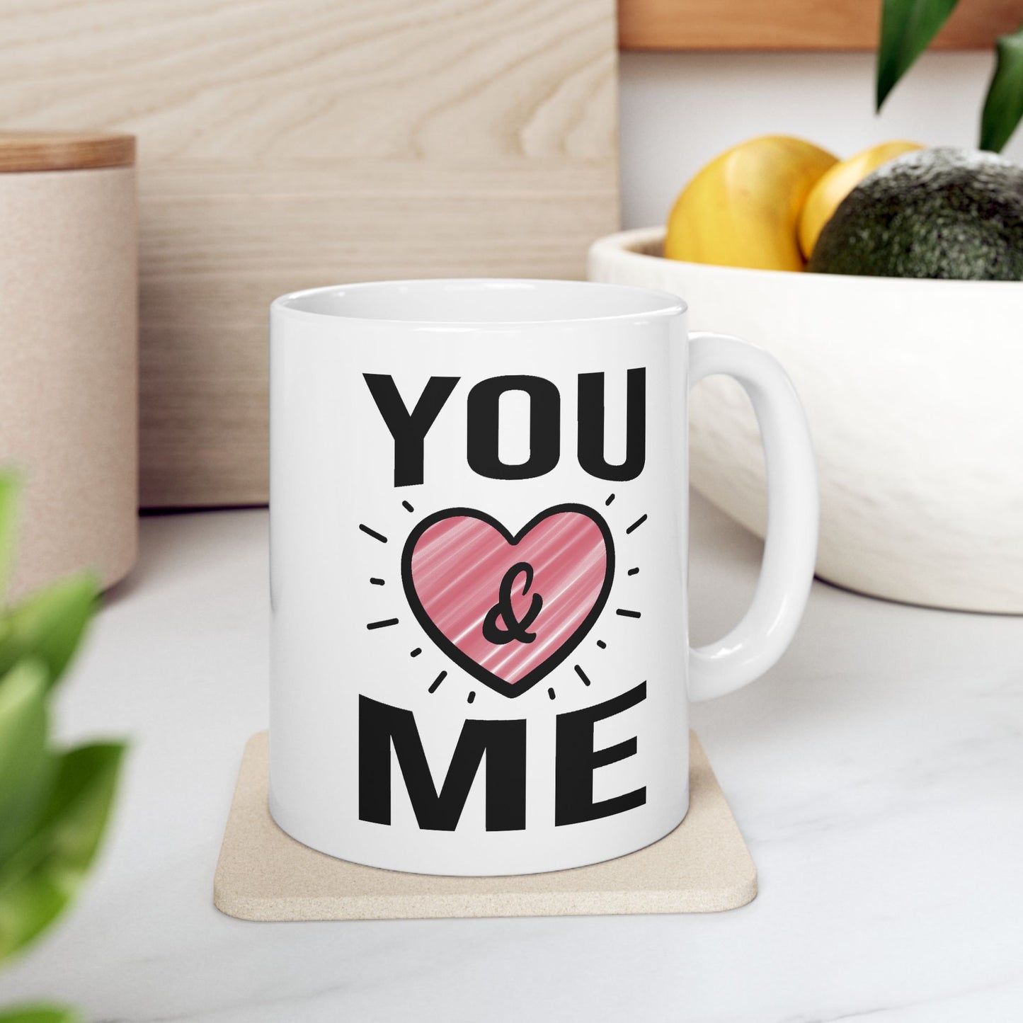 Anniversary Mug - You and Me Pink Heart
