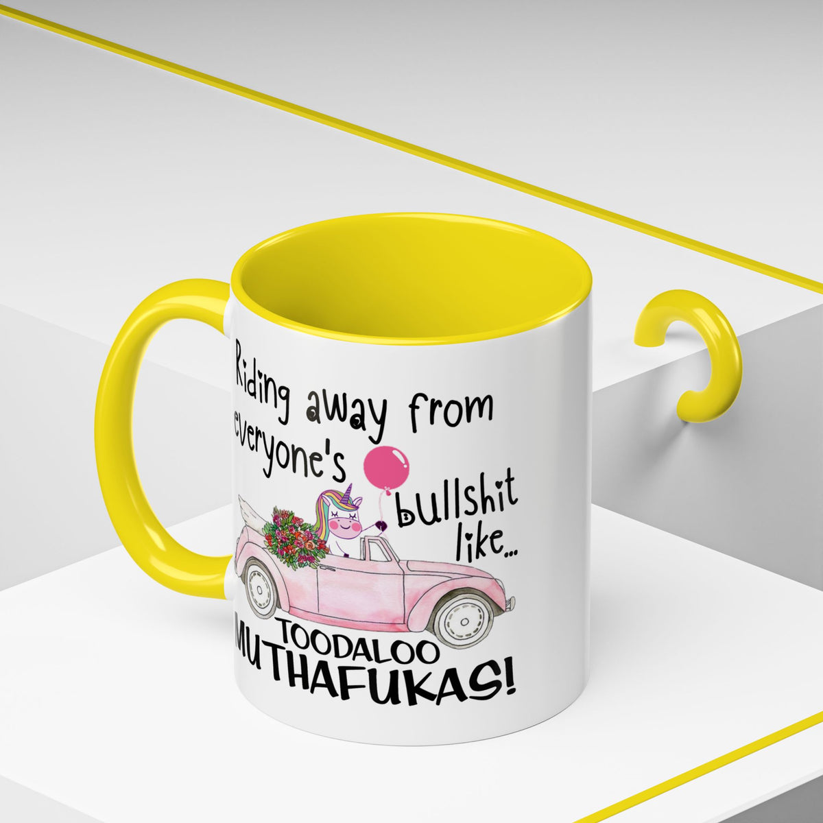 Adult Mug - Riding Away From Everyones Bullshit
