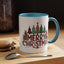 Christmas Mug - Merry Christmas Tartan Text Trees Presents