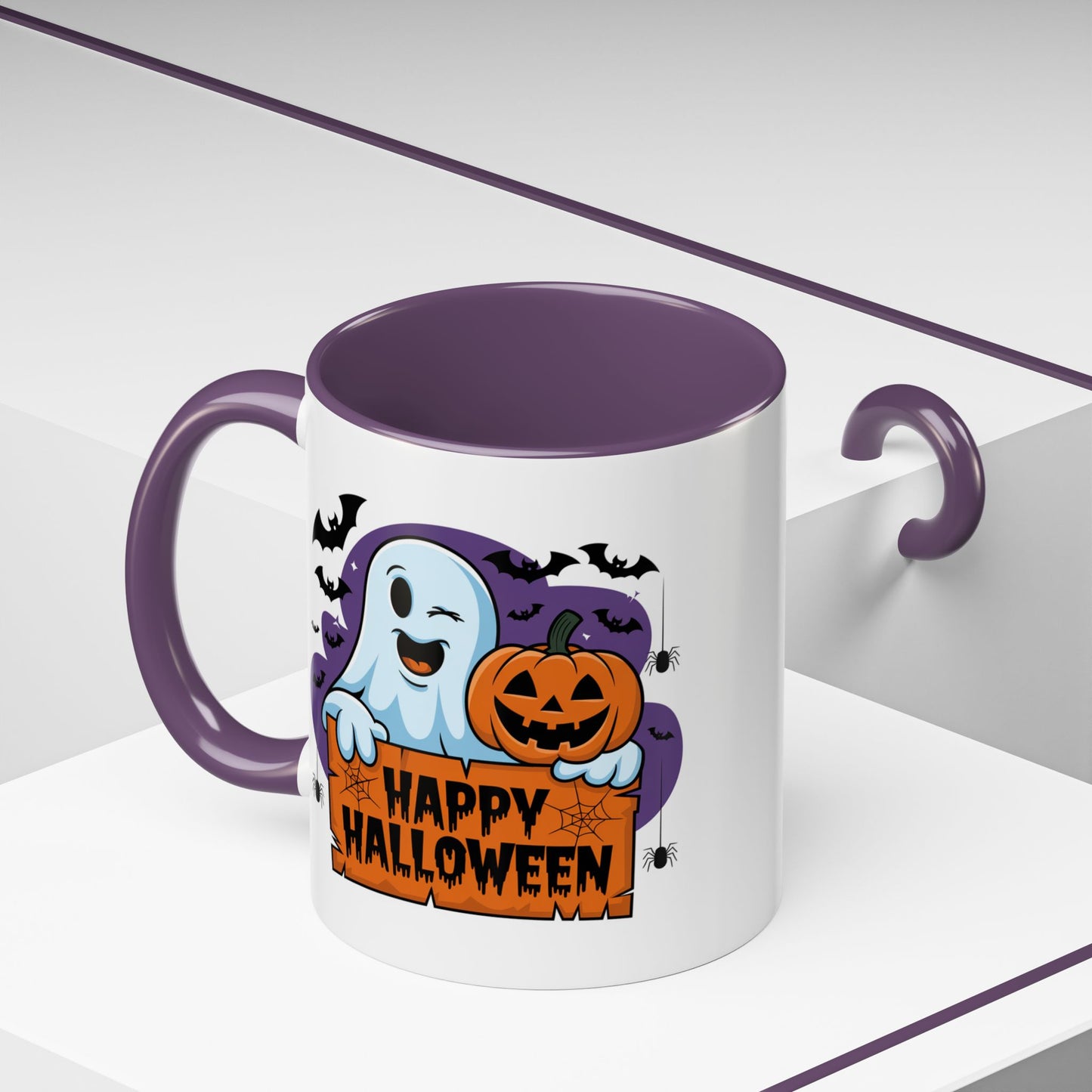 Halloween Mug - Winking Ghost With Pumpkin