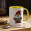 Christmas Mug - Merry Christmas White & Green Text Gnome Snow