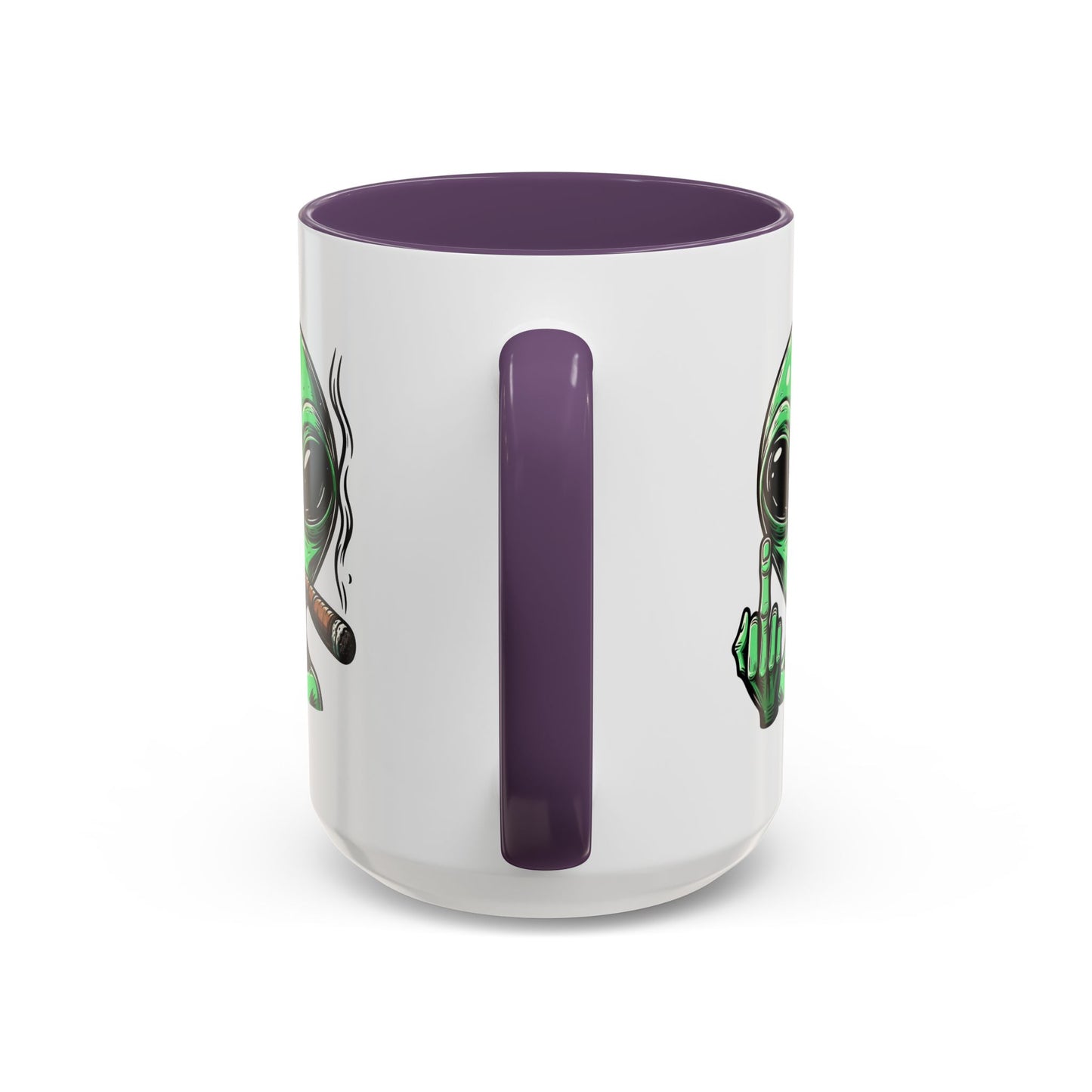 Adult Mug - Green Alien Fuck You Human