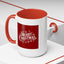 Christmas Mug - Merry Christmas White Text Maroon Background