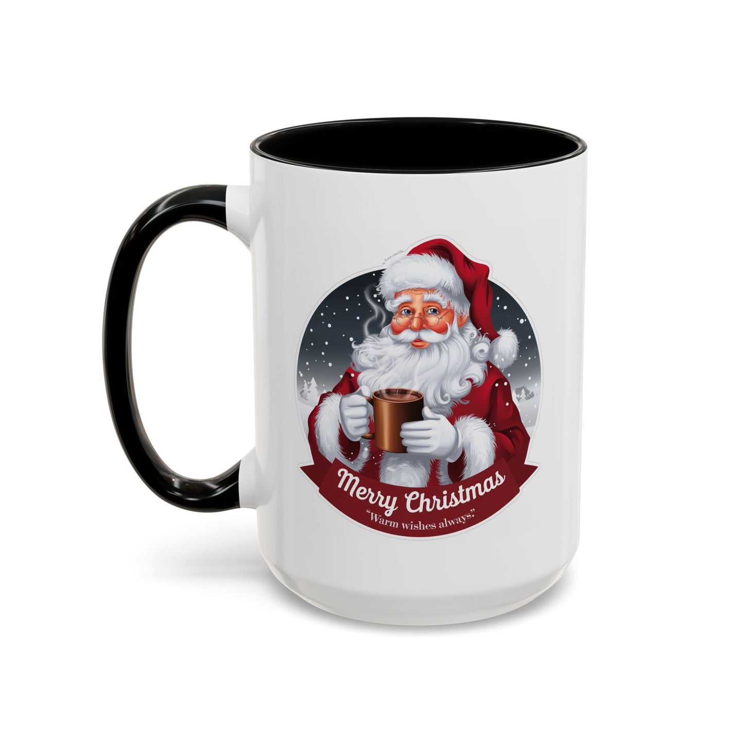 Christmas Mug - Merry Christmas Warm Wishes Always Santa